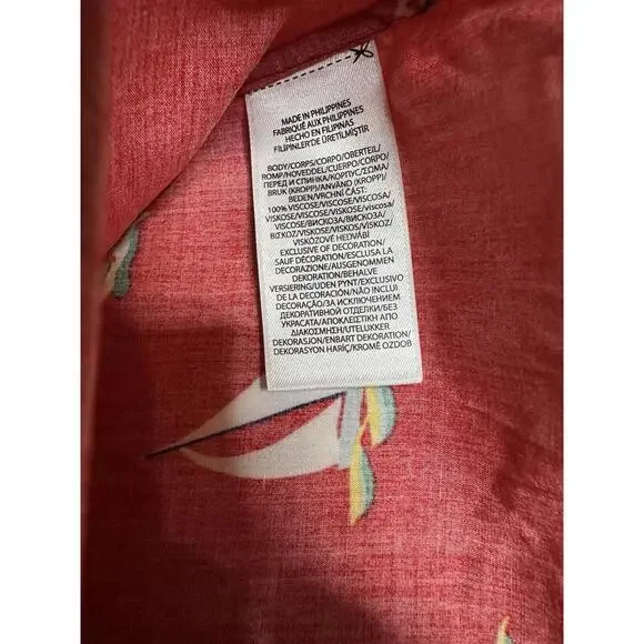 Polo Ralph Lauren Custom Fit Mens S Nautical Button Up Shirt Short Sleeve Red - Picture 6 of 7